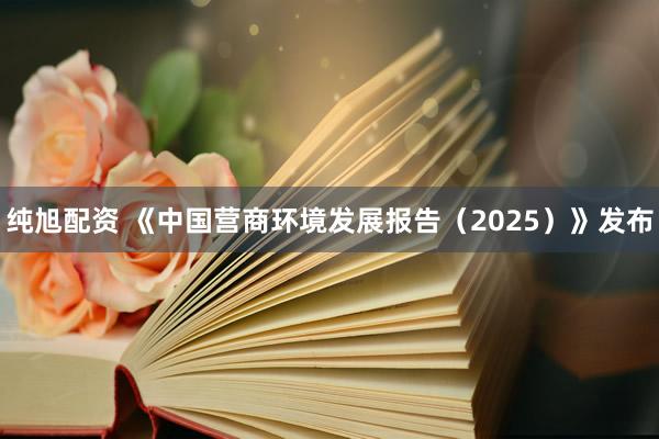 纯旭配资 《中国营商环境发展报告（2025）》发布