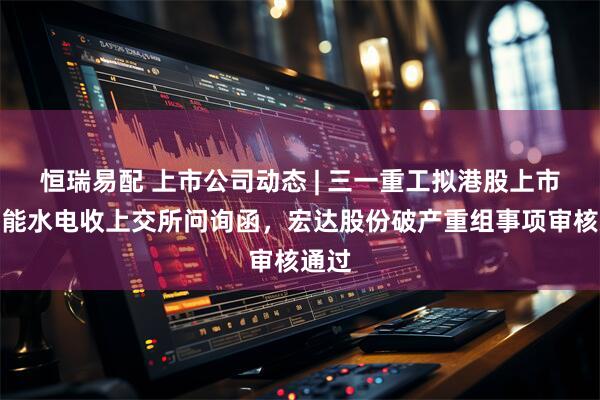 恒瑞易配 上市公司动态 | 三一重工拟港股上市，华能水电收上交所问询函，宏达股份破产重组事项审核通过
