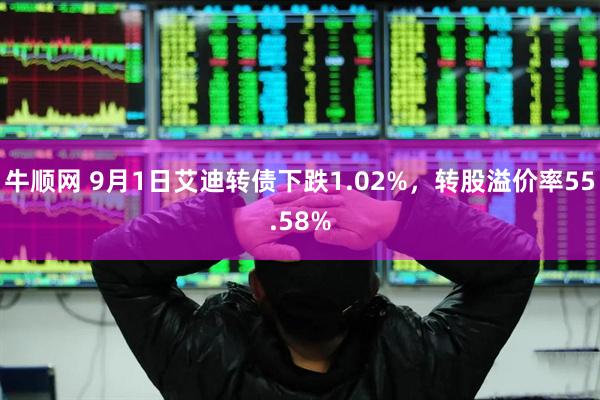 牛顺网 9月1日艾迪转债下跌1.02%，转股溢价率55.58%