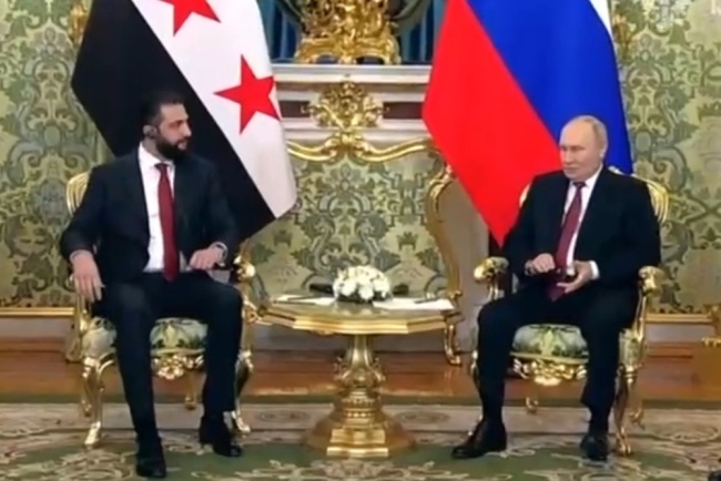 叙利亚政权领导人访俄与普京会面