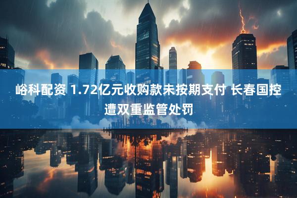 峪科配资 1.72亿元收购款未按期支付 长春国控遭双重监管处罚